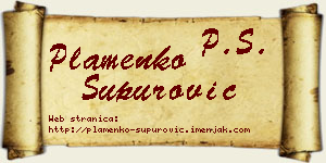 Plamenko Supurović vizit kartica